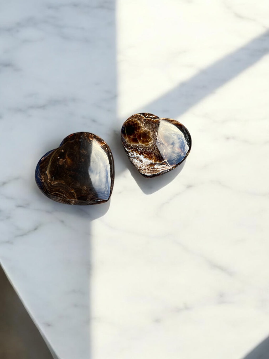 Bruine (Chocolade) Calciet Hartjes