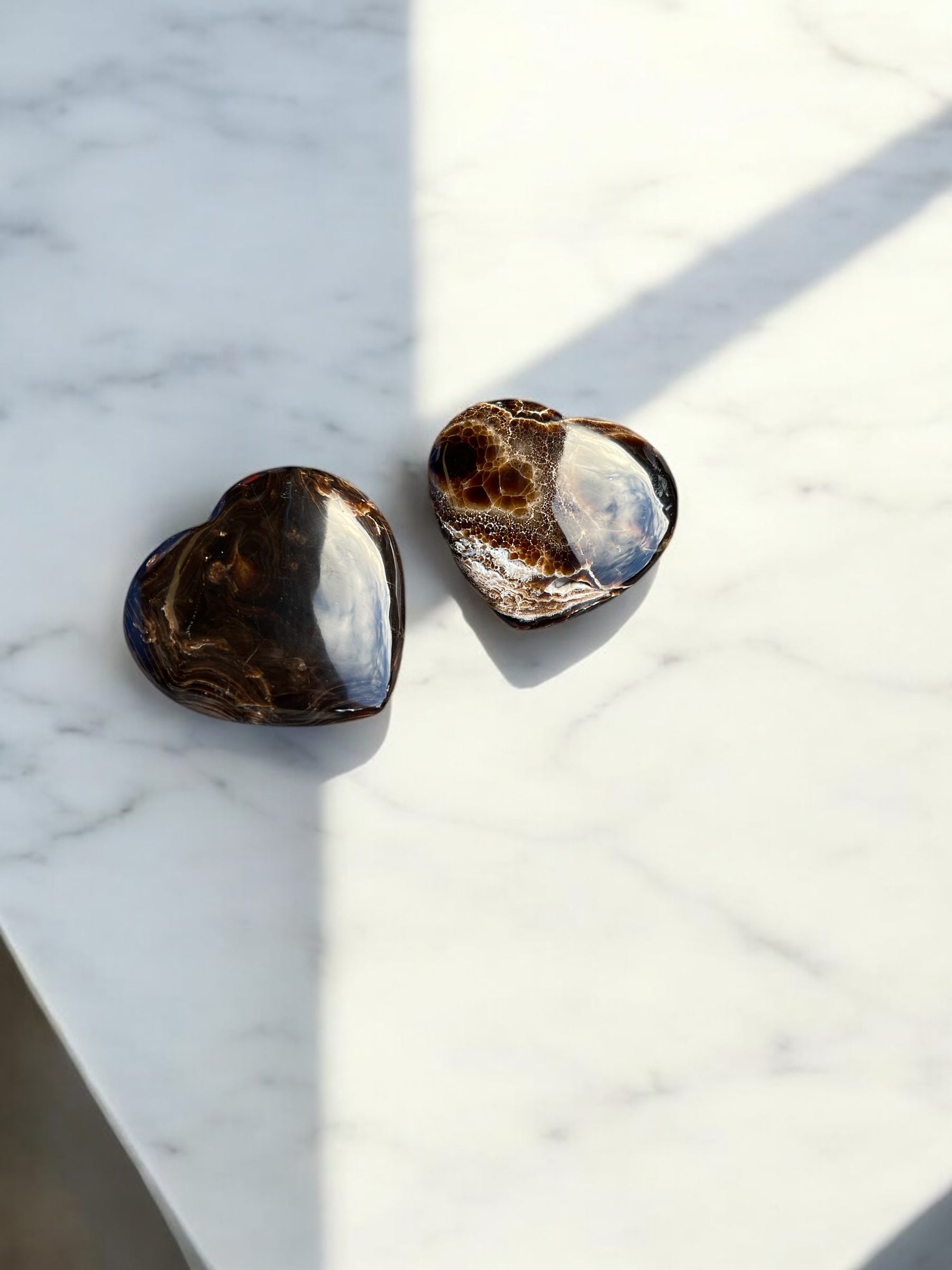 Bruine (Chocolade) Calciet Hartjes