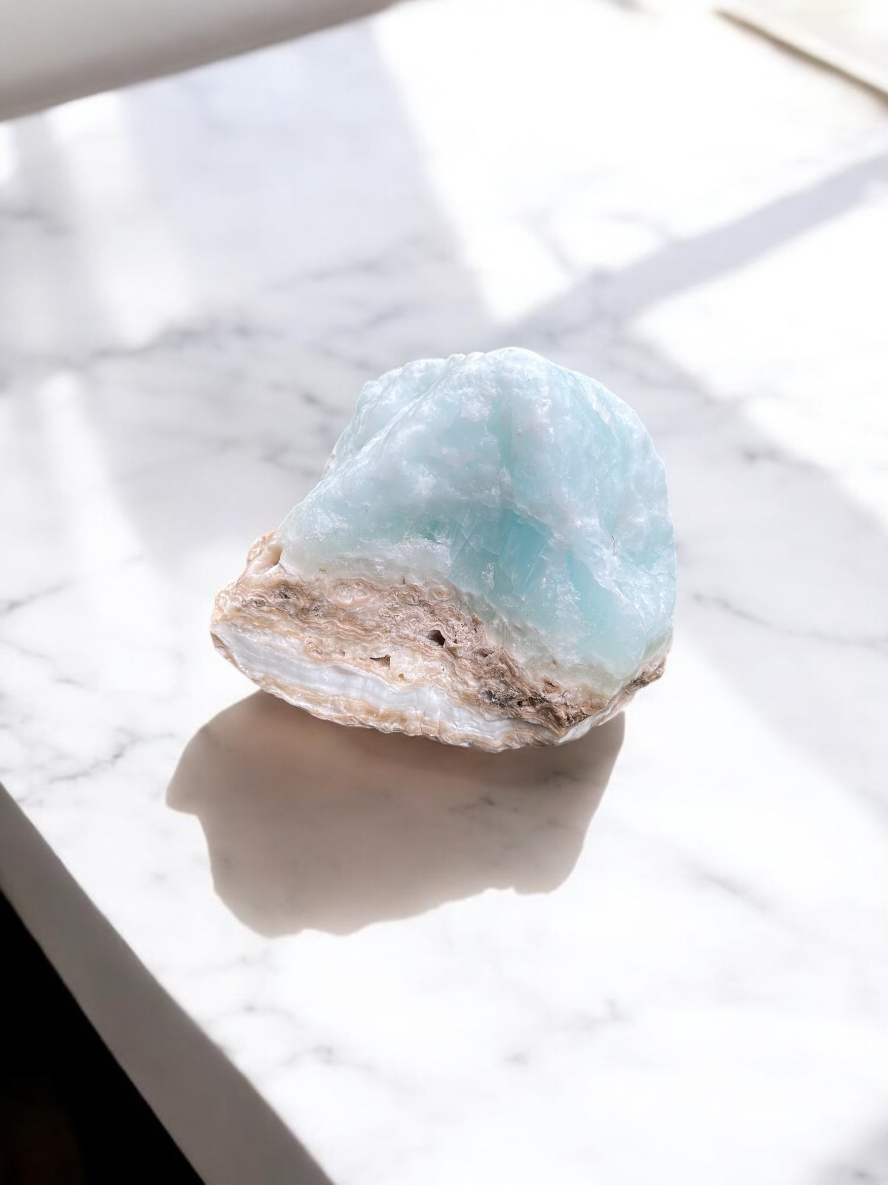 Ruwe Caribbean Blue Calciet