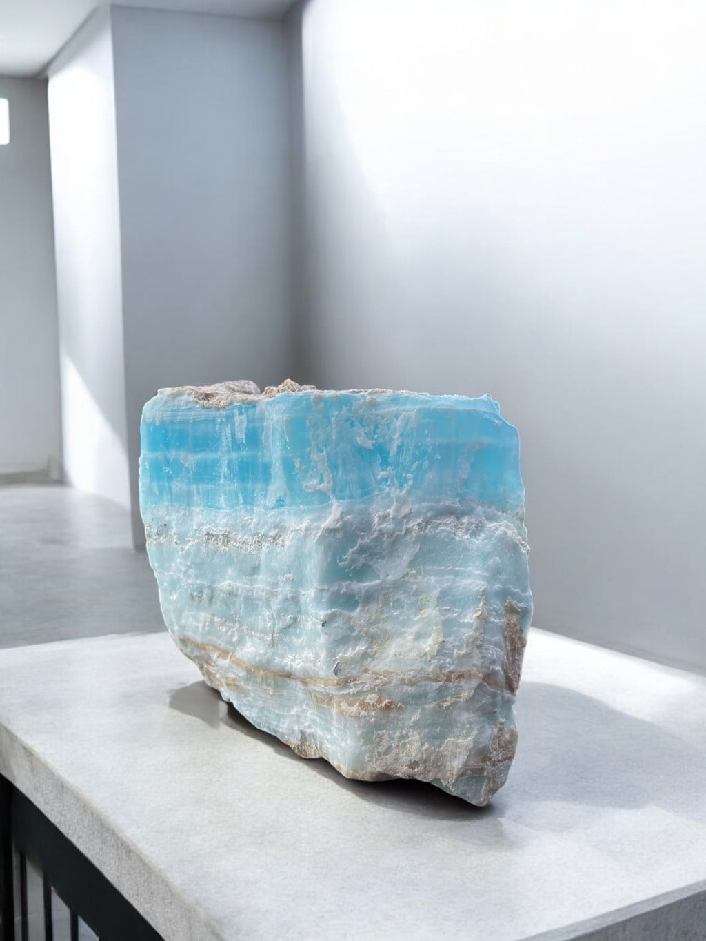 Ruwe Caribbean Blue Calciet (Hoog kwaliteit)
