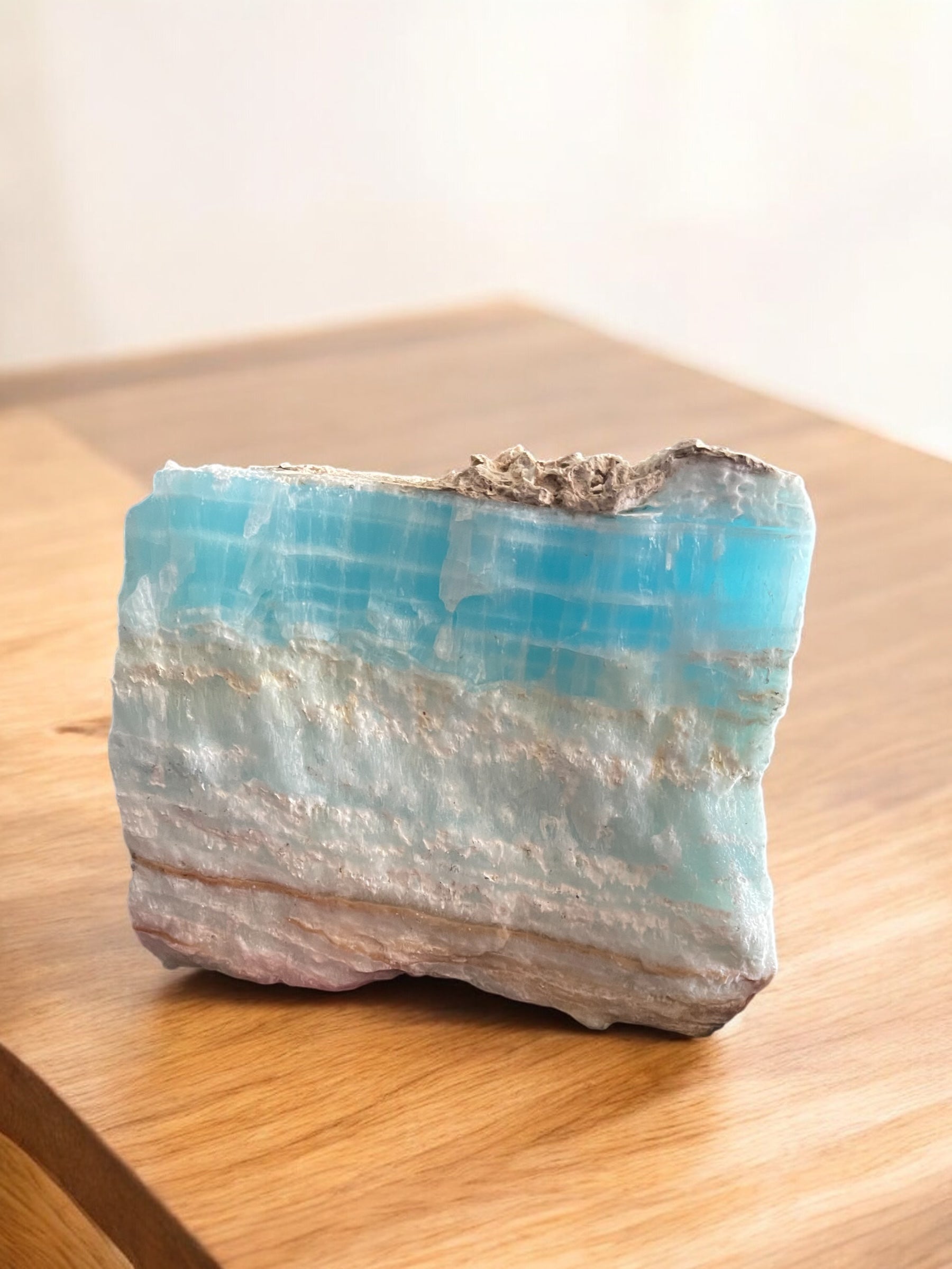 Ruwe Caribbean Blue Calciet (Hoog kwaliteit)