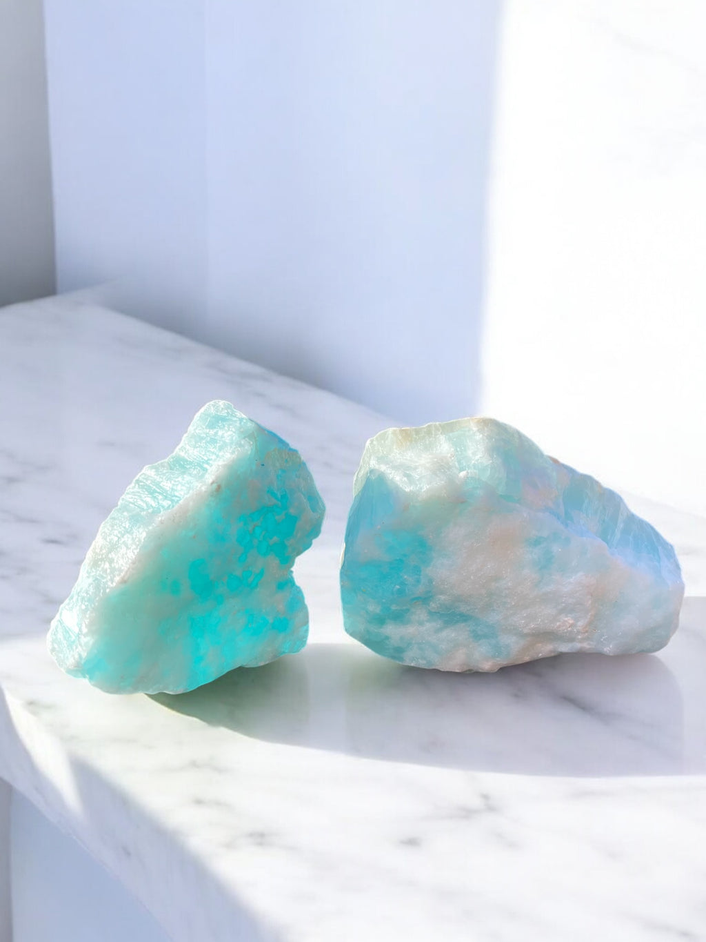 Ruwe Caribbean Blue Calciet (Hoog kwaliteit)